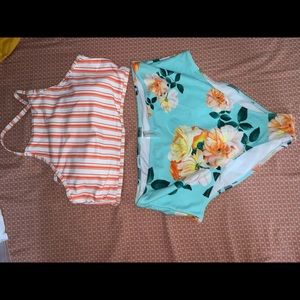 CUPSHE High Waisted Bikini, Halter Top